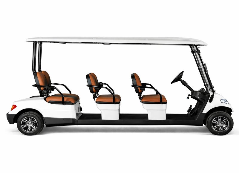 EPIC 6L Non-Lifted Electric Golf Cart with Lithium Battery 105Ah & Standard Tires | 6-Seater LSEV (White) - Image 1